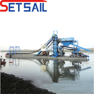 Dredger para minería de oro y diamantes equipado con conjuntos de generadores de motores diesel QHCBD-3