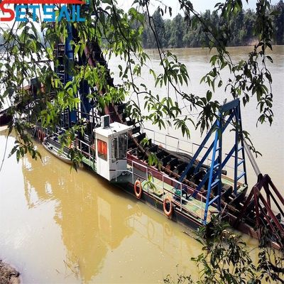 50-300m3 Durable Hull Chain Bucket River Mining Dredger para el lago Gold en múltiples colores