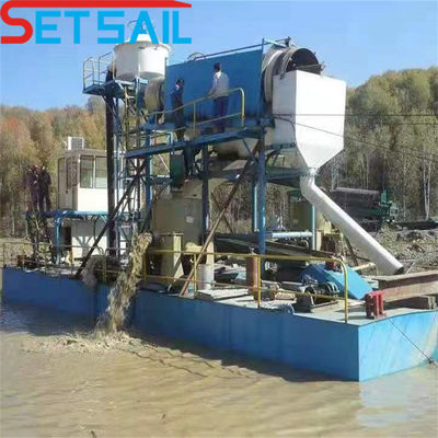 Set Sail 100m3/Hora Bucket Chain Gold Dredger para seleccionar y cubrir el oro a un precio asequible