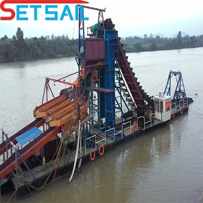 Set Sail 100m3/Hora Bucket Chain Gold Dredger para seleccionar y cubrir el oro a un precio asequible