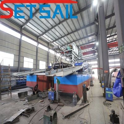 Dredger de oro de cubo de cadena con máquina de jigging Consumo total de combustible 14L-39L