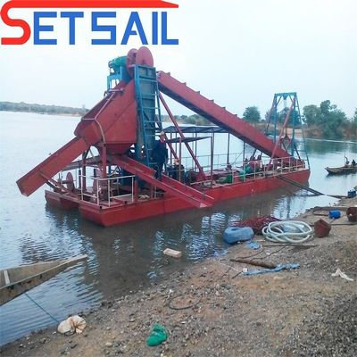 Excavadora de minería de río de cadena de cubo totalmente automática para el lago Gold y capacidad de 60m3-500m3