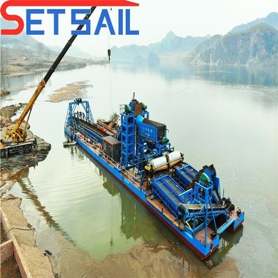 Excavadora de minería de río de cadena de cubo totalmente automática para el lago Gold y capacidad de 60m3-500m3