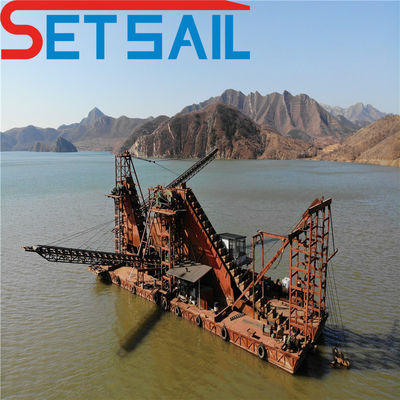 Chain Bucket River Gold Diamond Dredger para la extracción de estaño en lagos 30 días de devolución de reembolsos