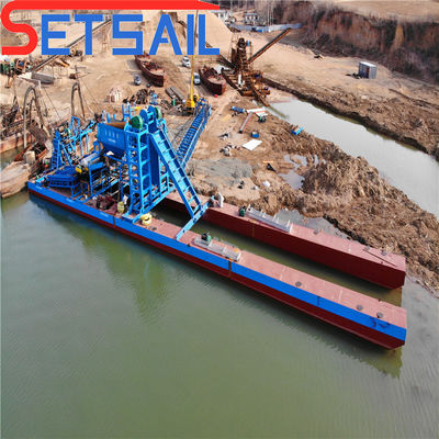 Vía de transporte de mercancías por mar Cadena de mercancías de balde de río Arenas de oro excavadora para maquinaria de diamantes