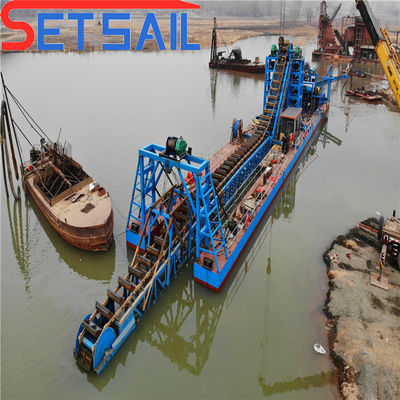 Vía de transporte de mercancías por mar Cadena de mercancías de balde de río Arenas de oro excavadora para maquinaria de diamantes
