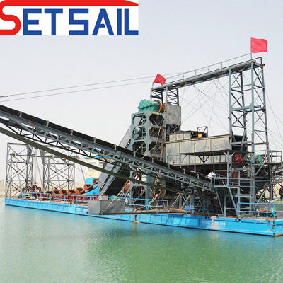 5.5kw-50kw Drum Screen Motor Lake Maquinaria de minería de oro y diamantes con CTN de cubo de cadena