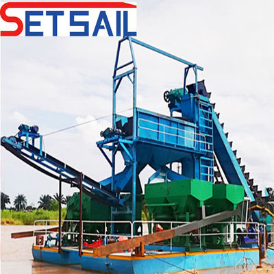 5.5kw-50kw Drum Screen Motor Lake Maquinaria de minería de oro y diamantes con CTN de cubo de cadena