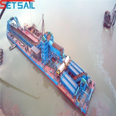 1.0m-2m Dredger de oro de cubo de cadena alta para operaciones mineras suaves en aguas poco profundas