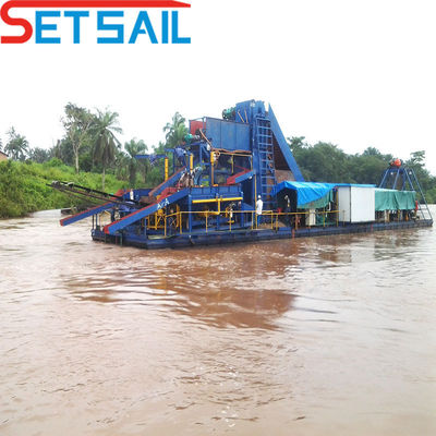 Maquinaria de diamantes de Chain Bucket Lake para el casco de River Gold Dimensión 23m-49m y QHSS-8