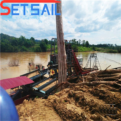 75kw-150kw Máquinas de extracción de oro y diamantes de cubo de baja falla con profundidad de dragado de 7m-20m