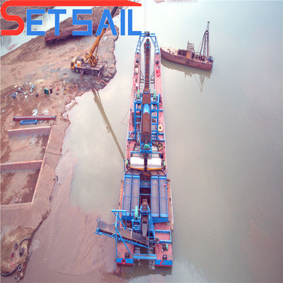75kw-150kw Máquinas de extracción de oro y diamantes de cubo de baja falla con profundidad de dragado de 7m-20m