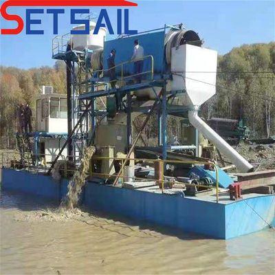Muestras Río Cadena de cubo Equipo de minería de oro con chuleta de agitación 37kw-150kw de potencia