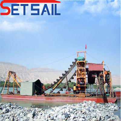 60m3-300m3 Capacidad de la cadena de cubo de oro y equipo de minería de diamantes con Jigging