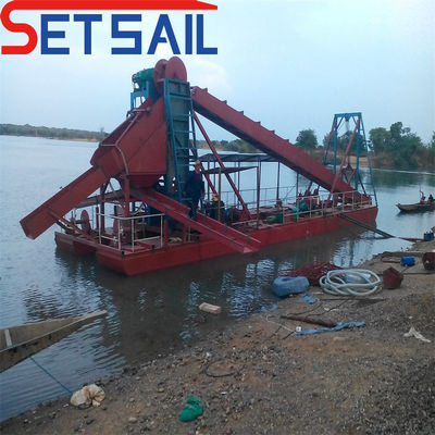 60m3-300m3 Capacidad de la cadena de cubo de oro y equipo de minería de diamantes con Jigging