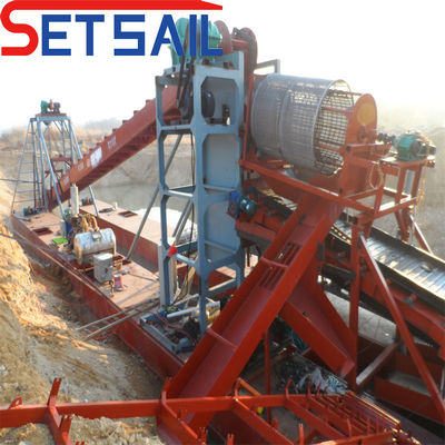 60m3-300m3 Capacidad de la cadena de cubo de oro y equipo de minería de diamantes con Jigging