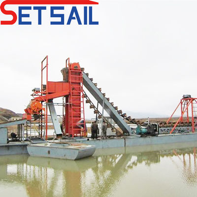 60m3-300m3 Capacidad de la cadena de cubo de oro y equipo de minería de diamantes con Jigging