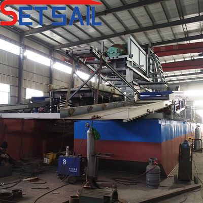 Potencia del motor principal 75kw-240kw Equipo de dragado de oro de la cadena Bucket River con jigging