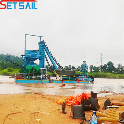 Equipo de dragado de minería de cubo de cadena de alta capacidad para la solución personalizada de oro del río
