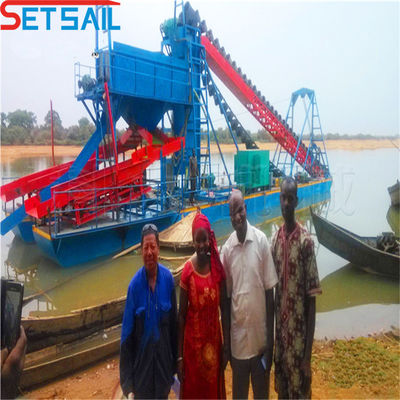 Equipo de dragado de minería de cubo de cadena de alta capacidad para la solución personalizada de oro del río