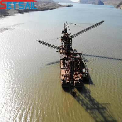 5.5kw-20kw Durm Screen Power Reservoir Chain Bucket Mining Dredger para el lago Gold