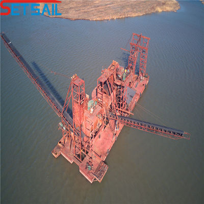 5.5kw-20kw Durm Screen Power Reservoir Chain Bucket Mining Dredger para el lago Gold