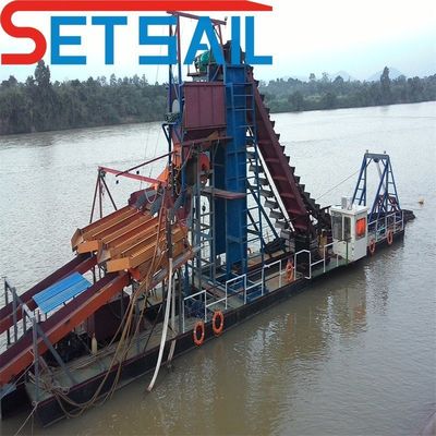 Máquina de dragado potente para la extracción de oro y diamantes Construcción duradera de acero marino