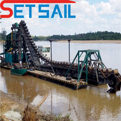 Máquina de dragado potente para la extracción de oro y diamantes Construcción duradera de acero marino