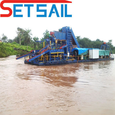 Máquina de dragado potente para la extracción de oro y diamantes Construcción duradera de acero marino