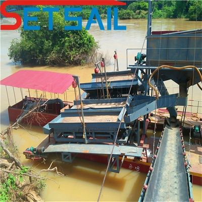 1.0m-2m Barco de minería de oro con paracaídas de agitación y alfombra 30 días de garantía de reembolso