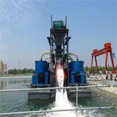 Extremadamente productivo Dredger de minería de oro en el río con capacidad de equipo de jigging de 60m3-300m3