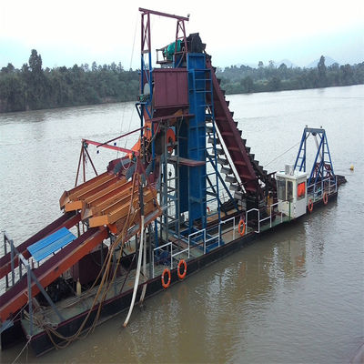 60m3-300m3 Capacidad Placas de acero marinas para el oro Máquinas de minería de diamantes del río Moneda estadounidense