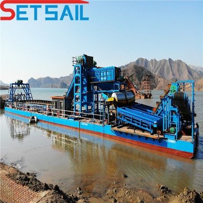 Dredger de extracción de oro en el río de 100 t/h Diamante Alimentado por un motor de elevación de 7.5 kW-100 kW