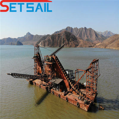 Dredger de extracción de oro en el río de 100 t/h Diamante Alimentado por un motor de elevación de 7.5 kW-100 kW