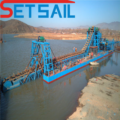 Dredger de oro y diamantes de 200 toneladas por hora con potencia de bomba de inyección de 7,5 kW a 50 kW
