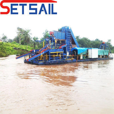 7.5-50kw de inyección de la bomba de la cadena de energía del río cubo de oro y equipo de excavación de excavación de diamantes