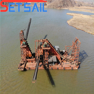 Generador de energía de 75-150kw de alta potencia Río de extracción de oro draga para equipos de diamante del lago