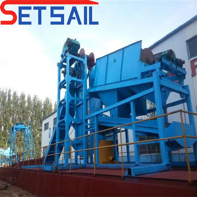 Hydrocyclone Gold Diamond Mining Dredger con 24-38m de longitud total y paracaídas de agitación