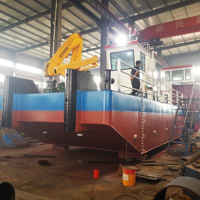 33L-55L Consumo total de combustible Barca de trabajo de servicio para excavadora de succión y anclaje