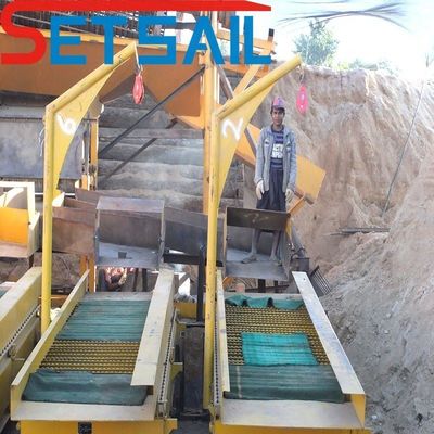 Maquinaria para la minería terrestre de oro y diamantes con dos conjuntos de centrifugadoras de capacidad entre 50 y 500 toneladas