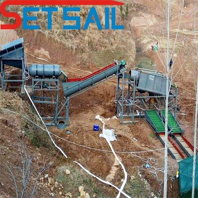 Maquinaria para la minería terrestre de oro y diamantes con dos conjuntos de centrifugadoras de capacidad entre 50 y 500 toneladas
