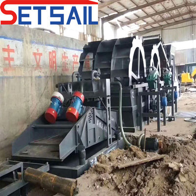 Capacidad de procesamiento 50m3-500m3/h Potencia del motor eléctrico Potencia del agua Rueda Lavadora de piedra