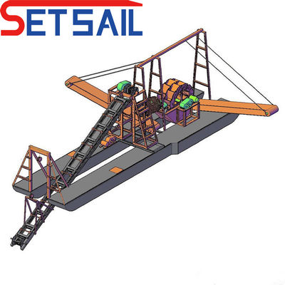 QHSM-12 Cinturón transportador rueda de agua Lavadora de arena para limpieza de arena ecológica