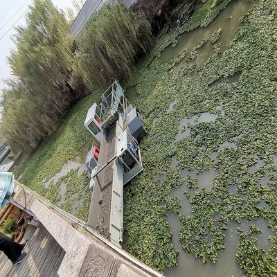 Conjunto de cosechadora de malezas acuáticas de vela para limpieza de ríos/lagos/mares/puertos/canales personalizable