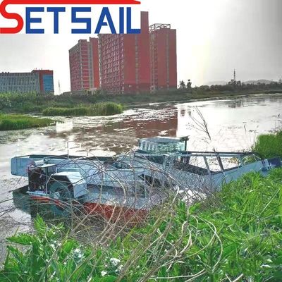 Solicitud personalizada 0,55m-2m cosechadoras de jacinto de agua para cortar descarga de transporte