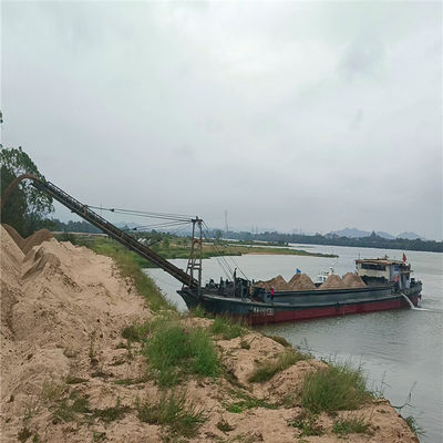 Barca de transporte de arena fluvial de 100kw-500kw con 1-2 juegos de cajas de engranajes