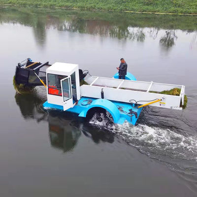 Recolector de malezas de plantas acuáticas hidráulicas semiautomáticas para la hierba de río/jacinto/basura