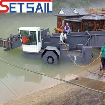 50m3 Max. Capacidad de carga Recogedora acuática de malezas para eliminar basura flotante