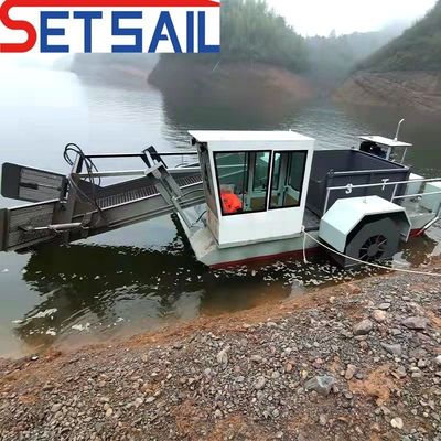 50m3 Max. Capacidad de carga Recogedora acuática de malezas para eliminar basura flotante