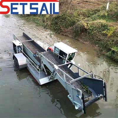 50m3 Max. Capacidad de carga Recogedora acuática de malezas para eliminar basura flotante